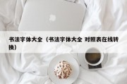 书法字体大全（书法字体大全 对照表在线转换）